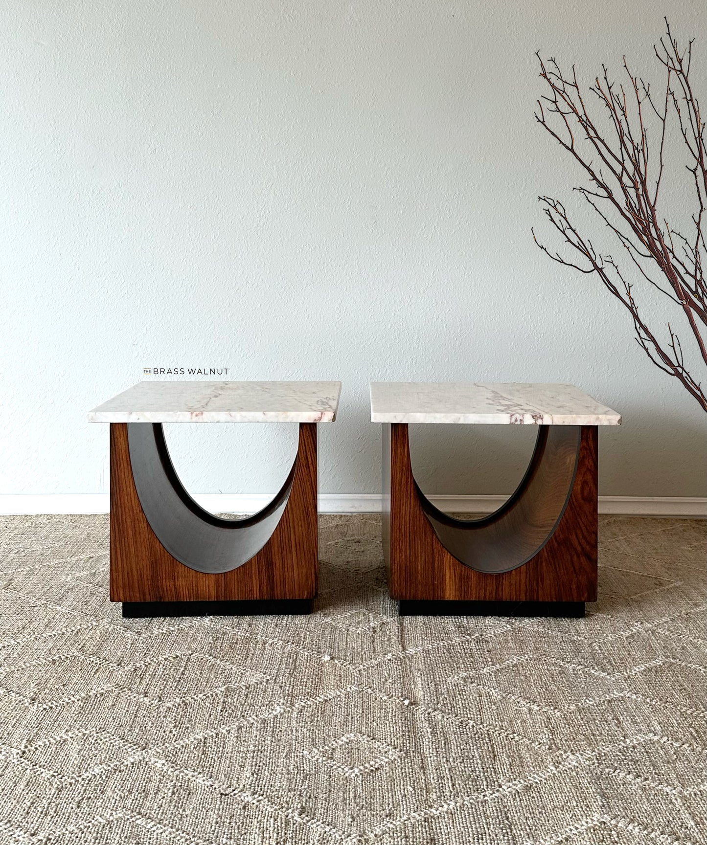 Mid-Century Modern Johnson Furniture Side Table Set, Restored