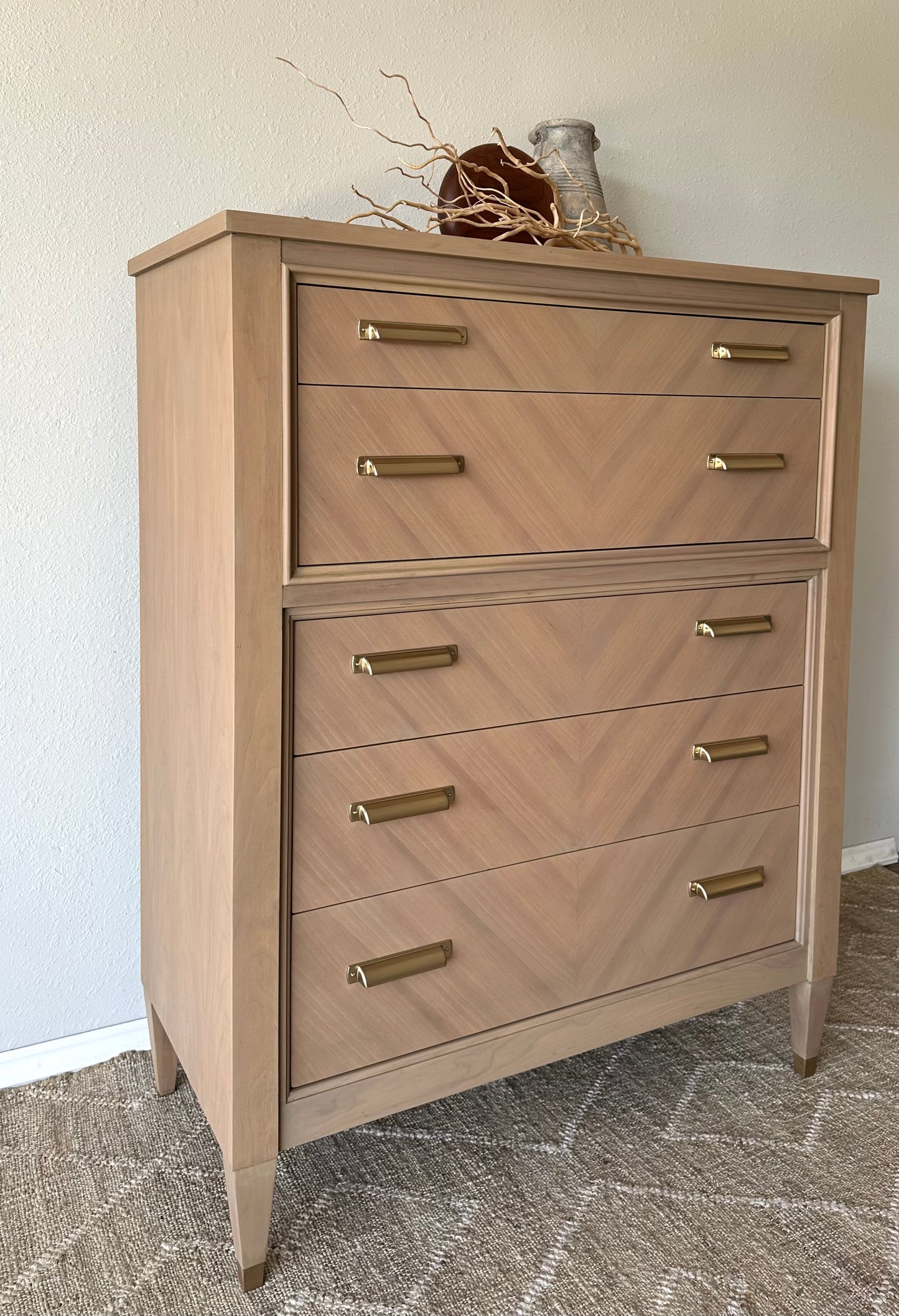 Vintage (Century Brand) Quality Dresser Refinished in a Raw Wood Look