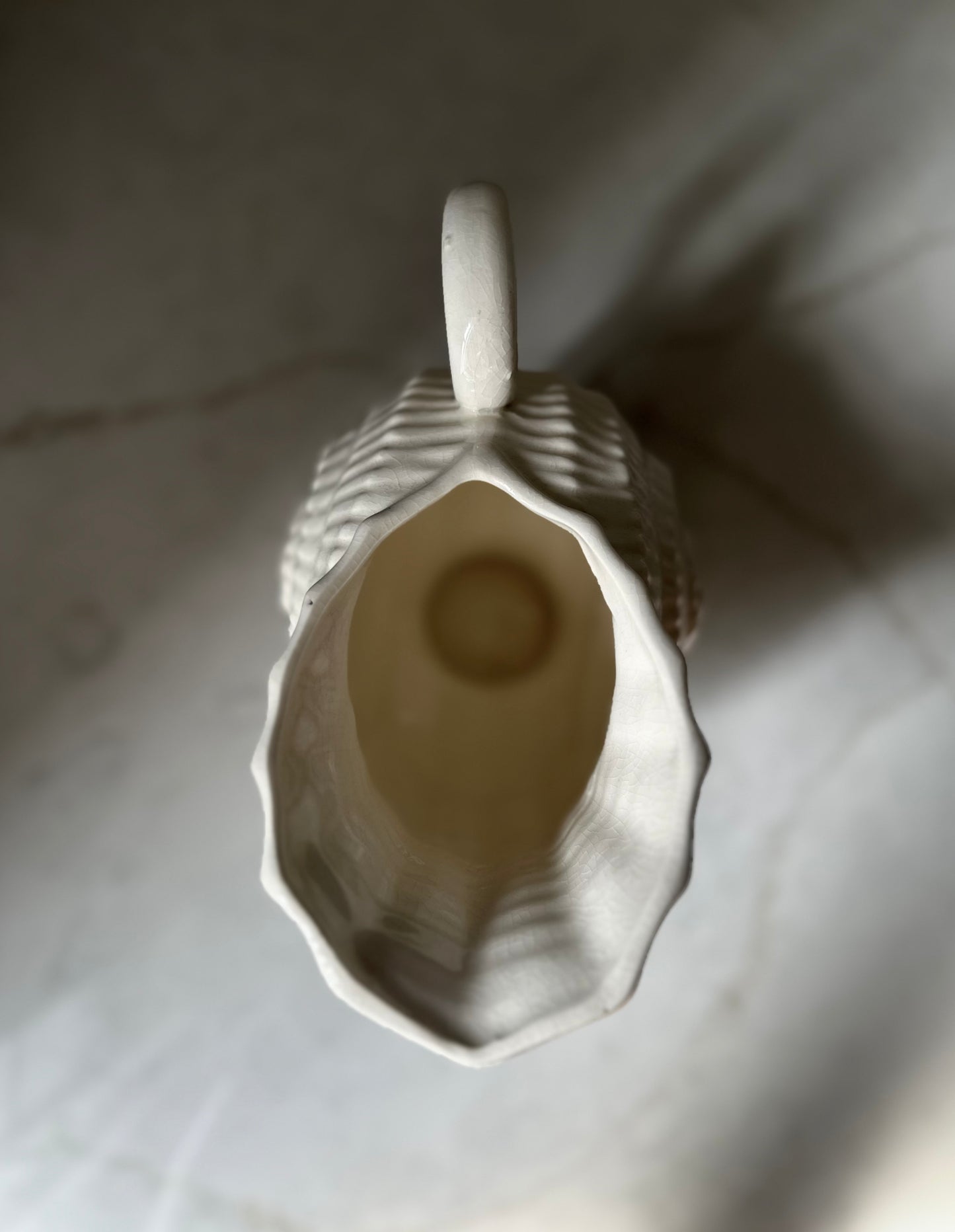 Vintage Ceramic Seashell Pitcher