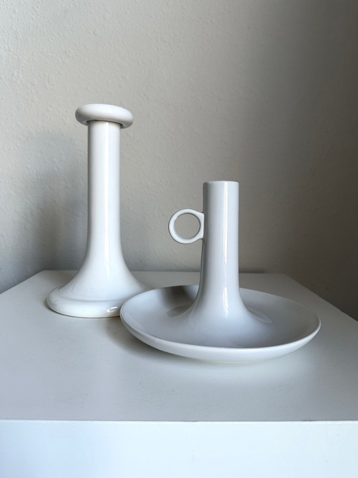 White Scandi Style Candleholders