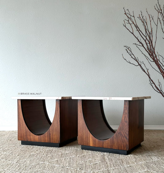 Mid-Century Modern Johnson Furniture Side Table Set, Restored