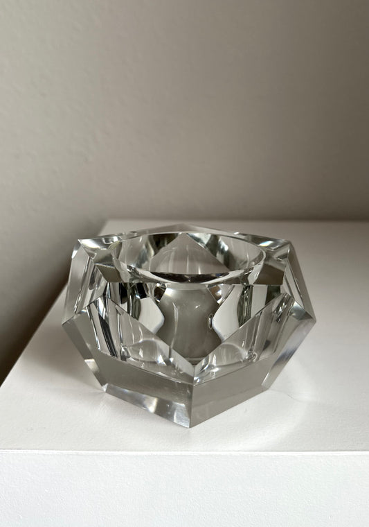 Vintage Chunky Cut Crystal Trinket Dish