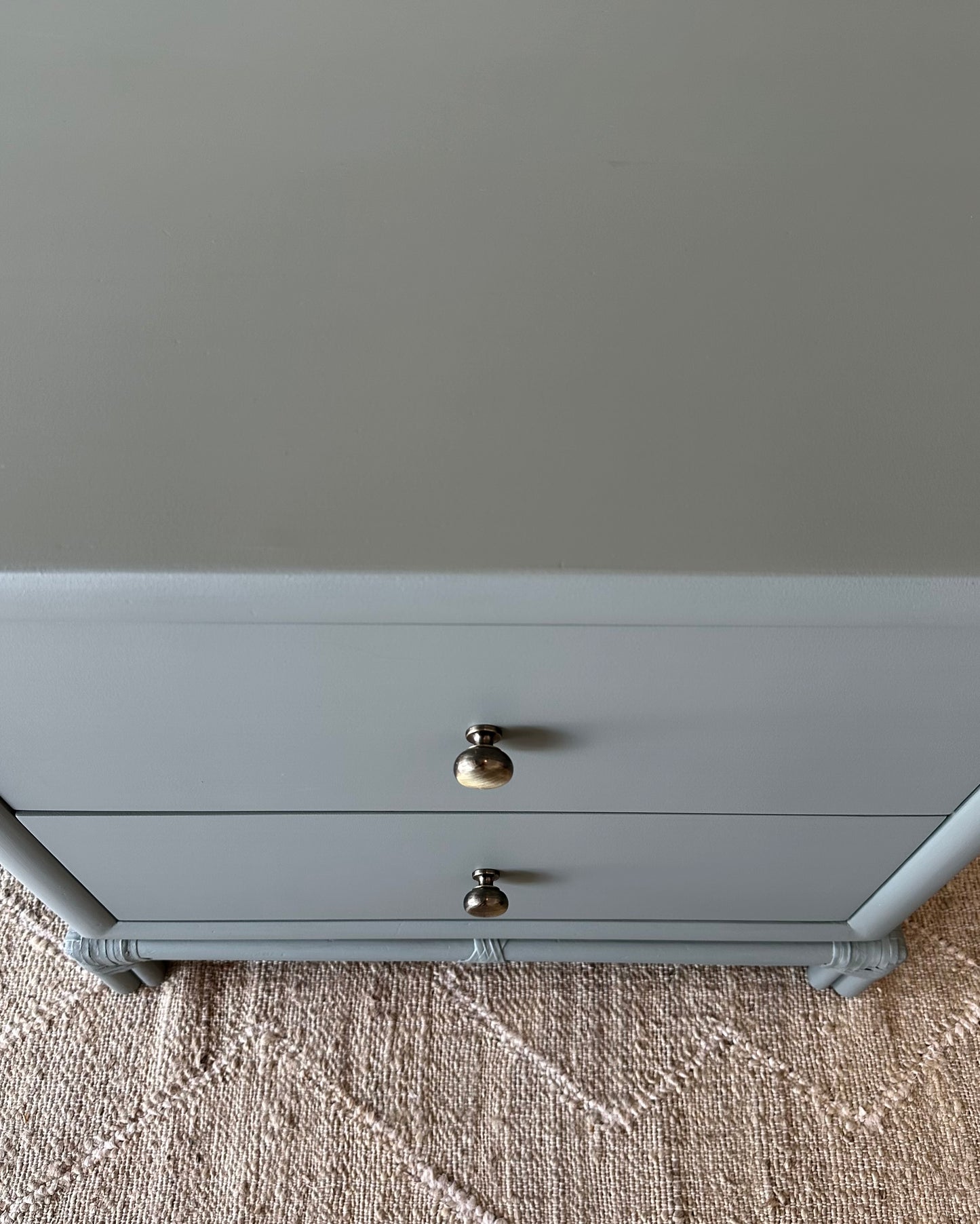 Vintage Henredon Nightstand Set Refinished in Earthen Ash