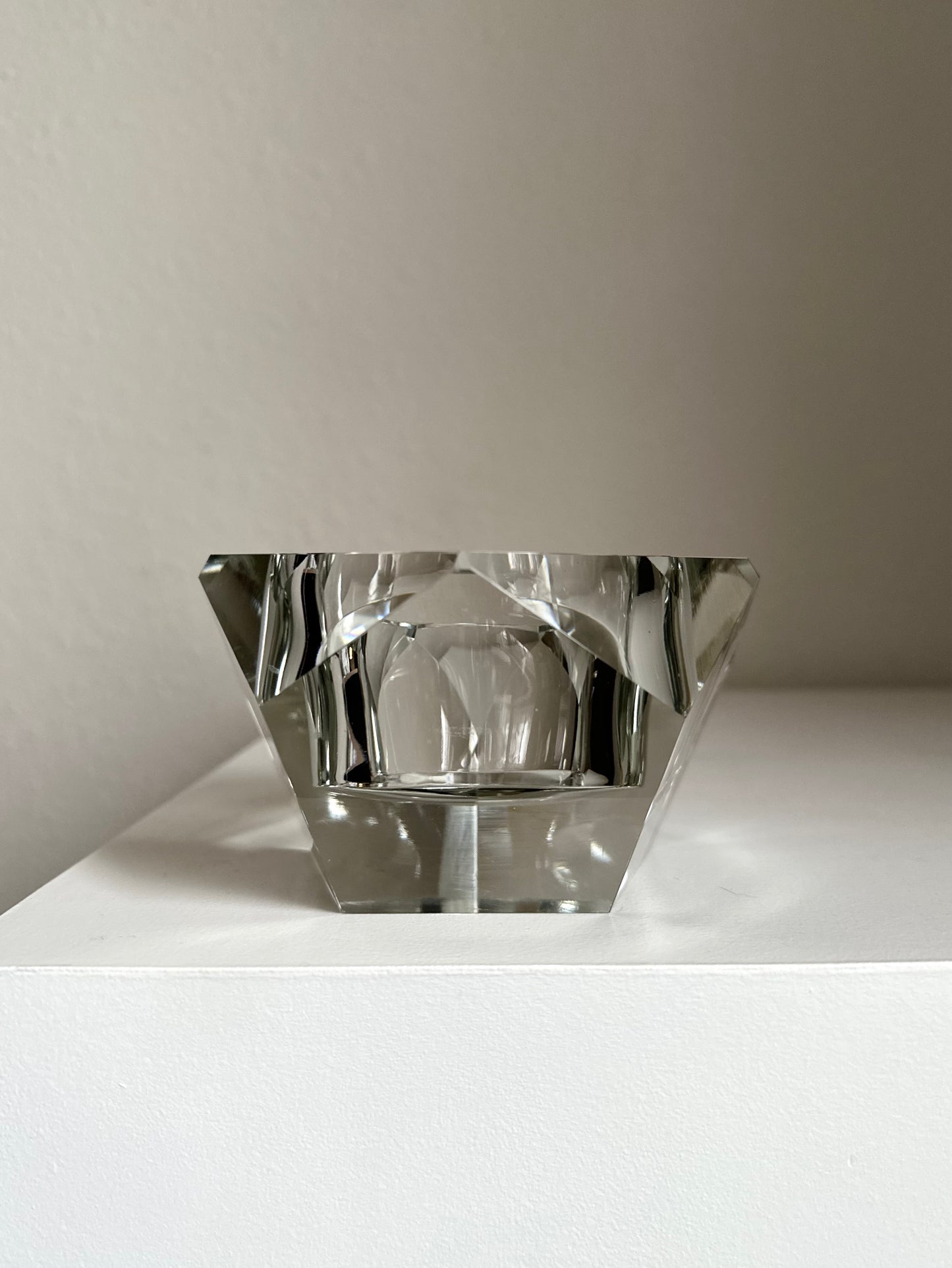 Vintage Chunky Cut Crystal Trinket Dish