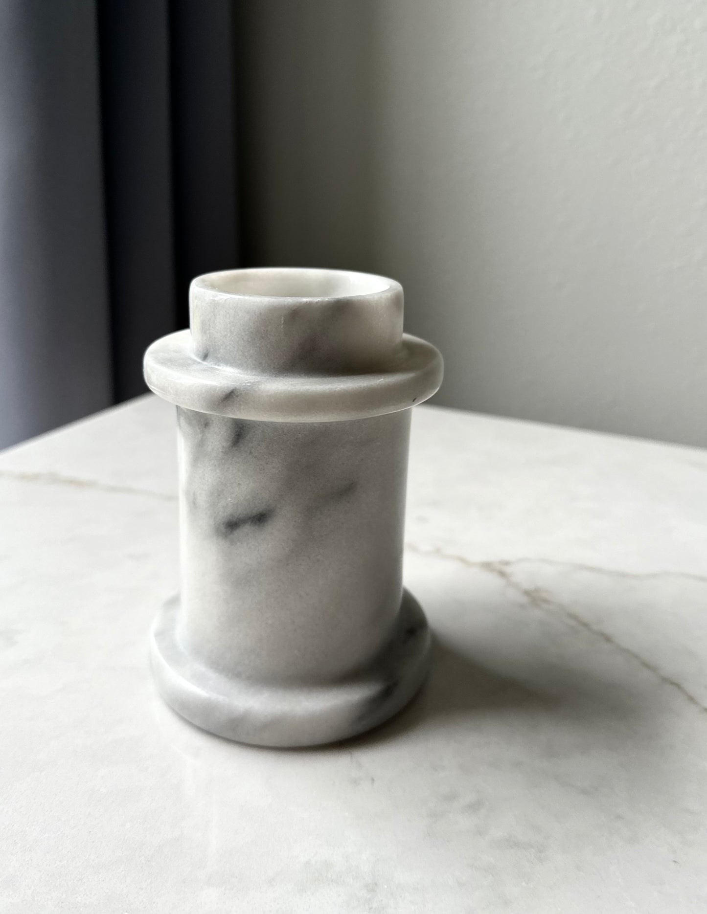 Vintage Chunky Marble Candleholder