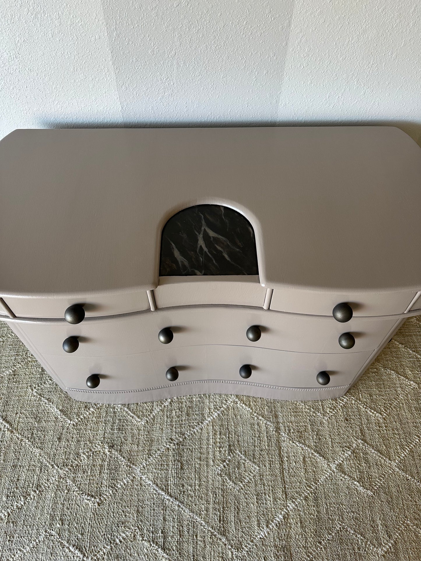 Vintage Modern Accent Dresser with Orb Details