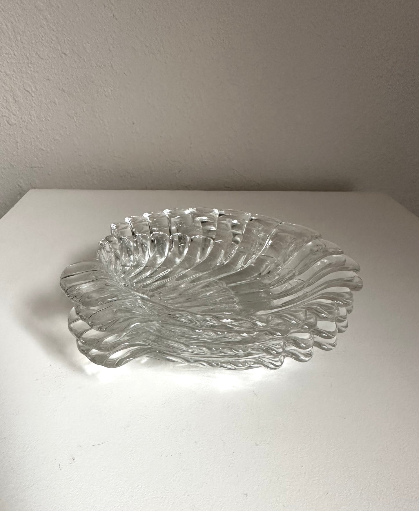 Vintage Glass Shell Appetizer/Dessert Dishes, Set of 4