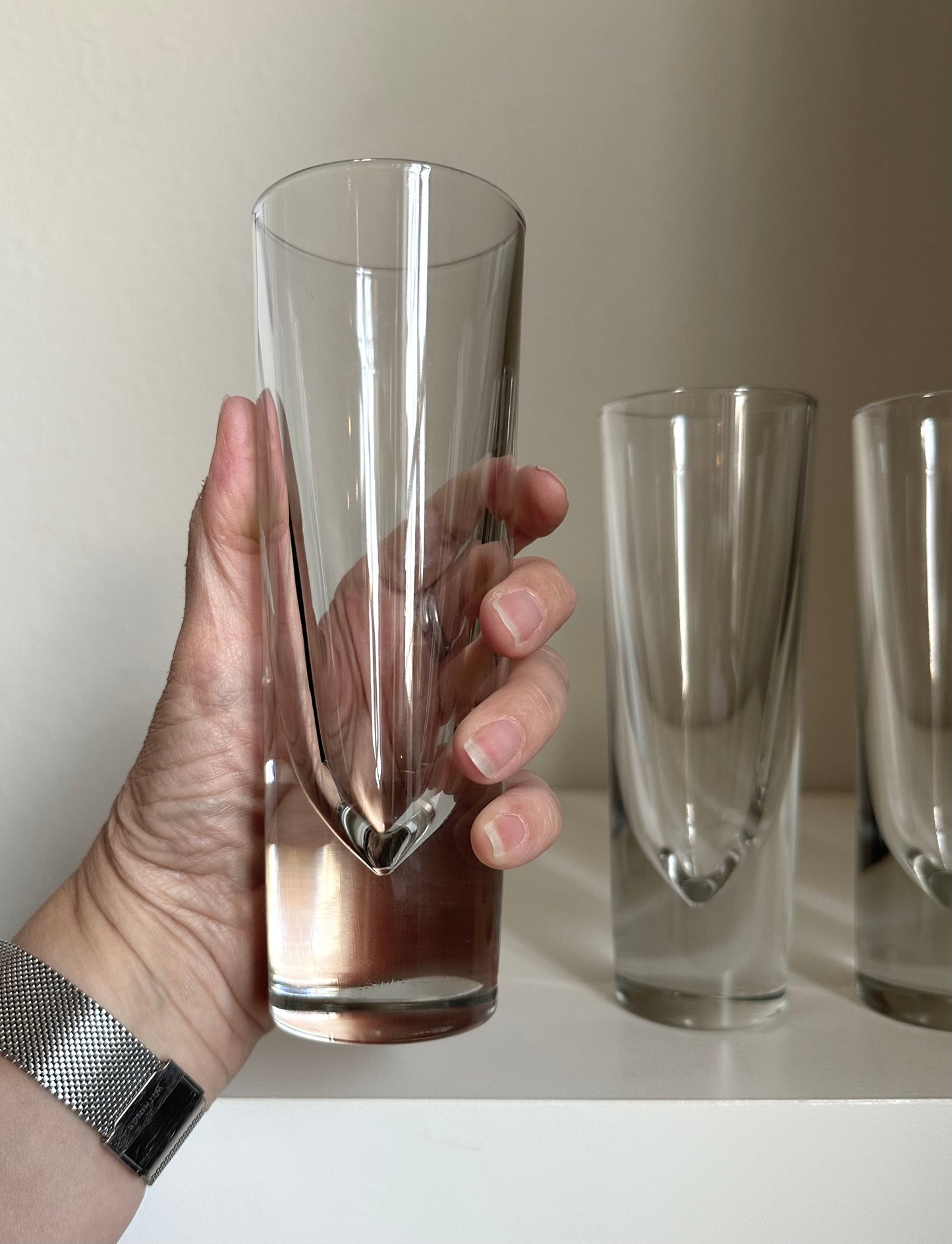 Vintage Bullet Highball Glasses, Italy, Sets of 4