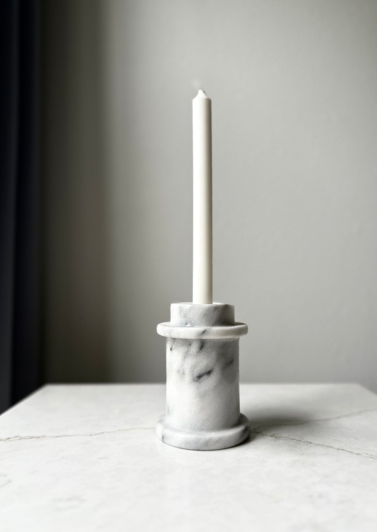 Vintage Chunky Marble Candleholder