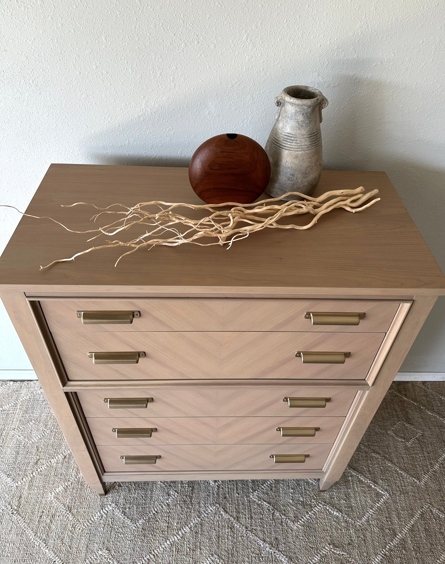 Vintage (Century Brand) Quality Dresser Refinished in a Raw Wood Look