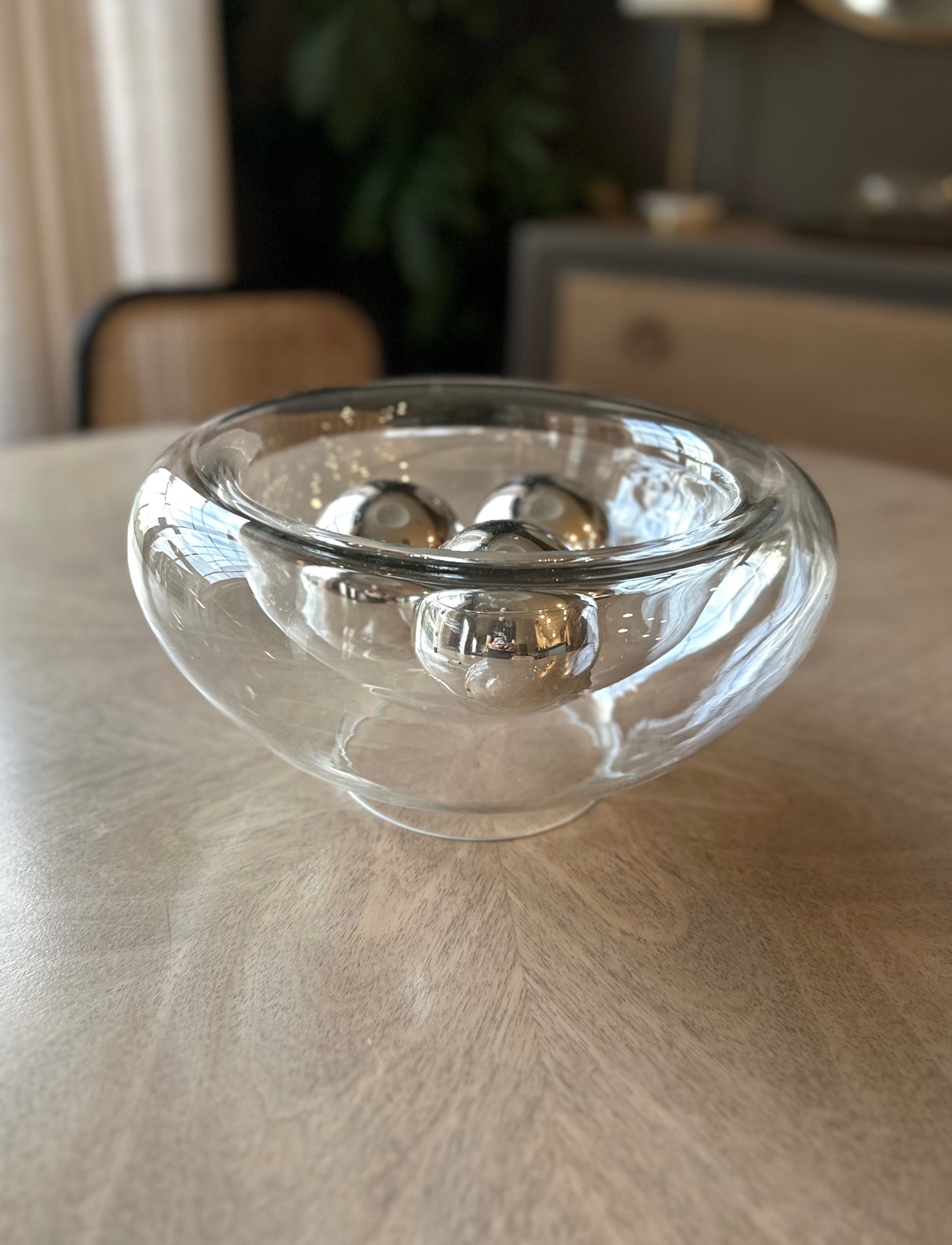 Double Layer Floating Glass Vintage Modern Bowl