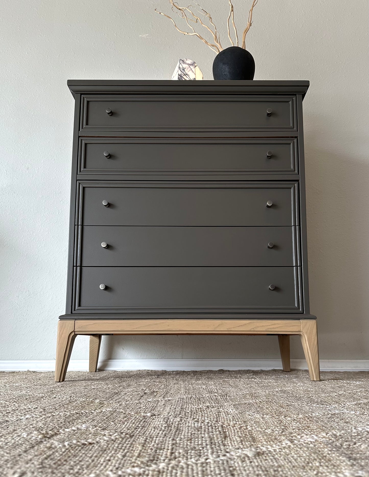 Mid-Century Dixie Tallboy Refinished Dresser