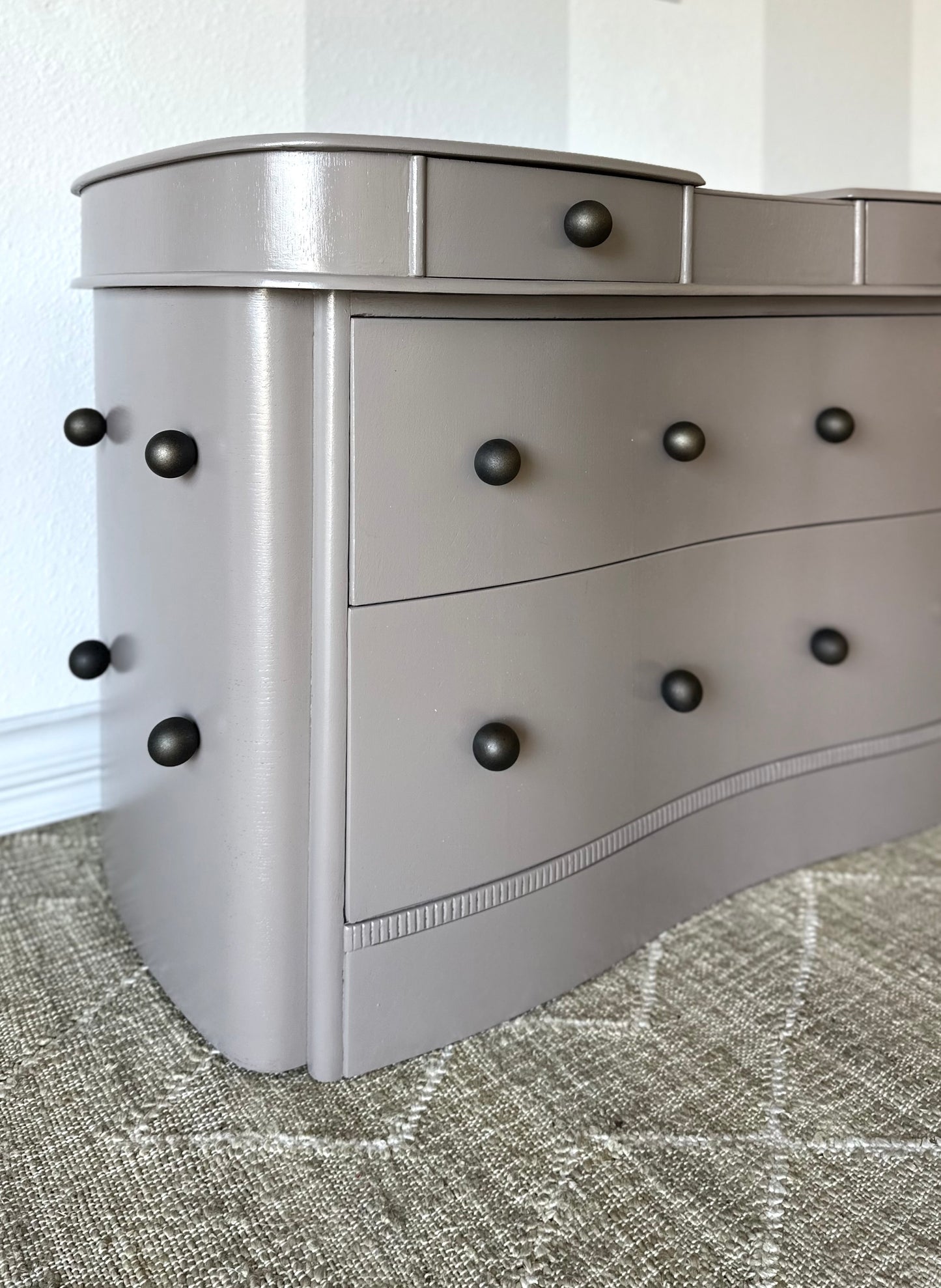 Vintage Modern Accent Dresser with Orb Details