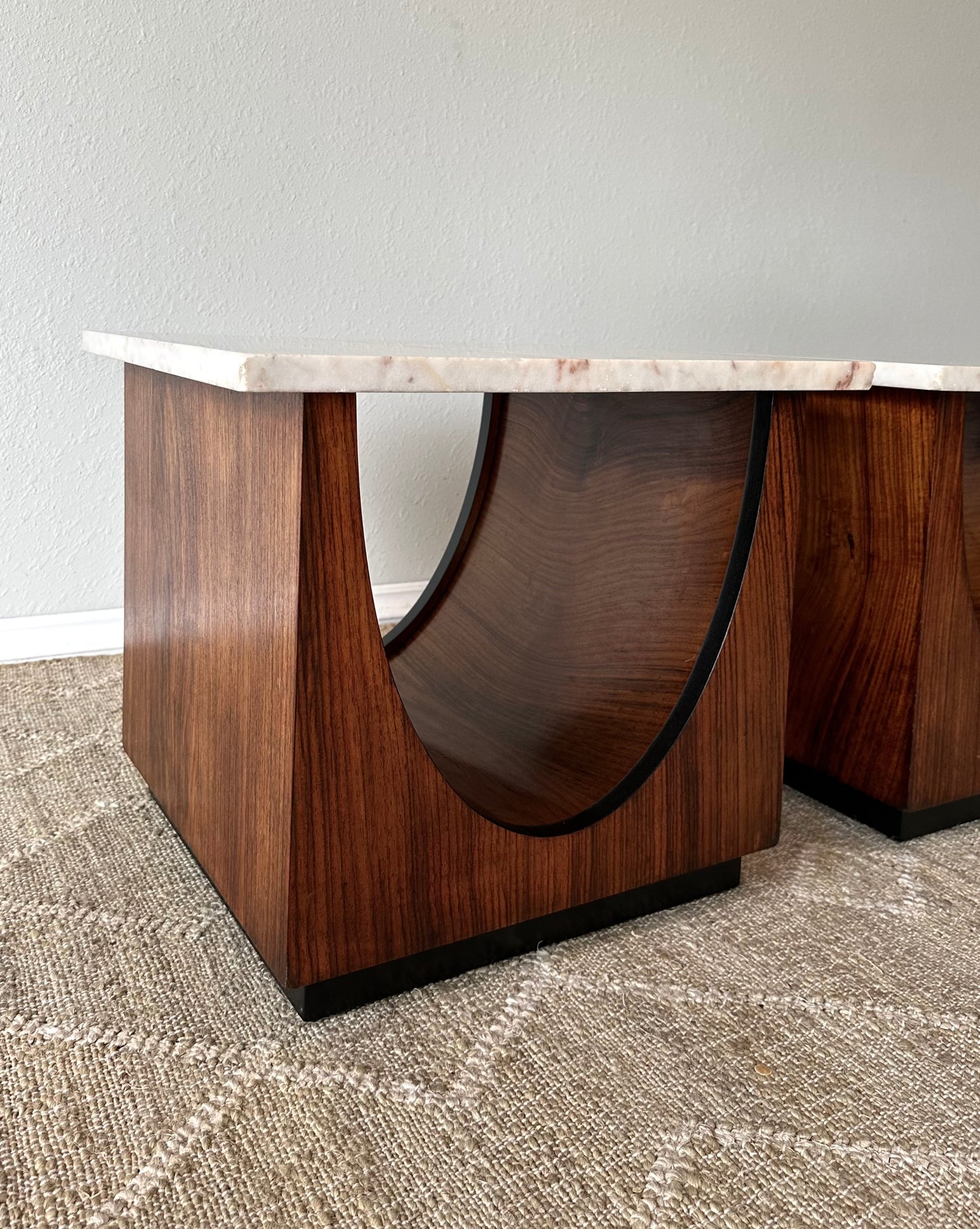 Mid-Century Modern Johnson Furniture Side Table Set, Restored