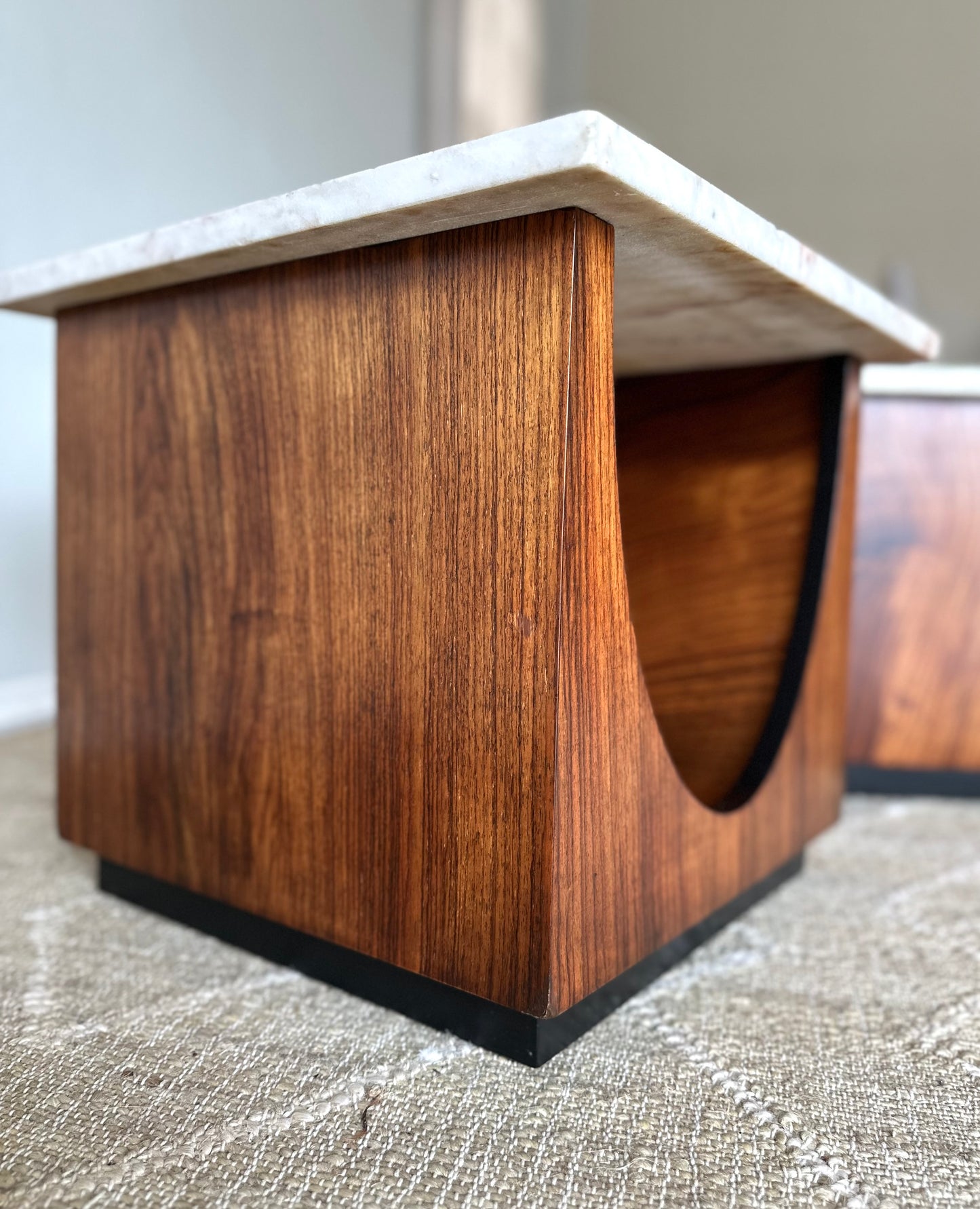 Mid-Century Modern Johnson Furniture Side Table Set, Restored