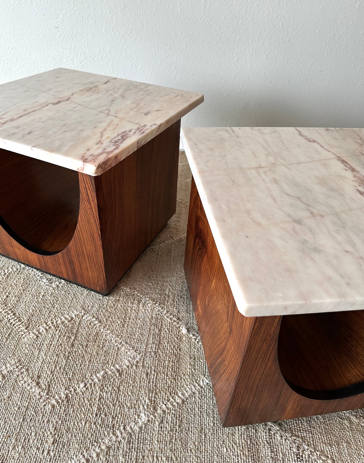 Mid-Century Modern Johnson Furniture Side Table Set, Restored