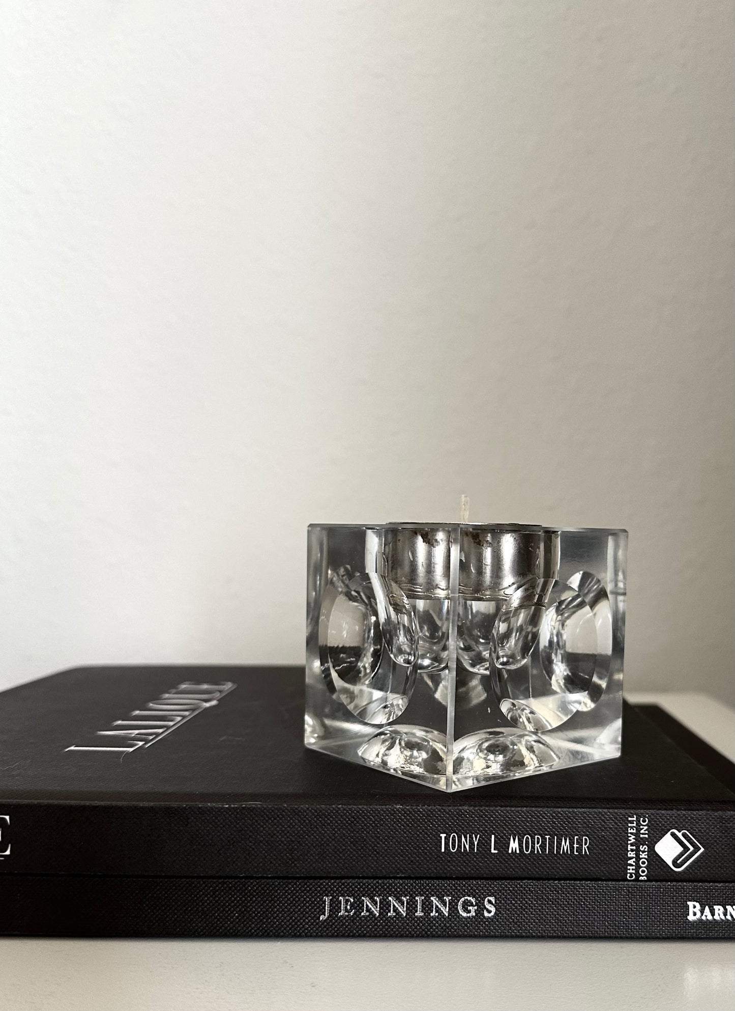 Vintage Crystal Cube Candleholder