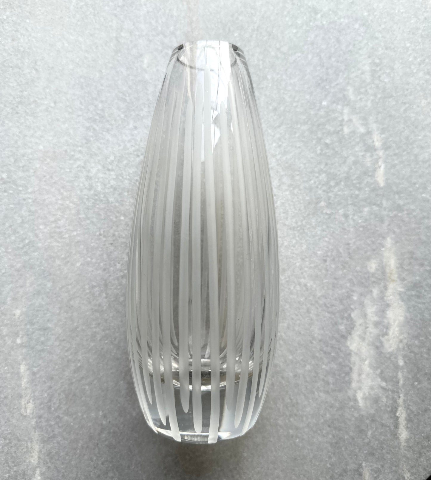 Bud Vase with Cut Striations